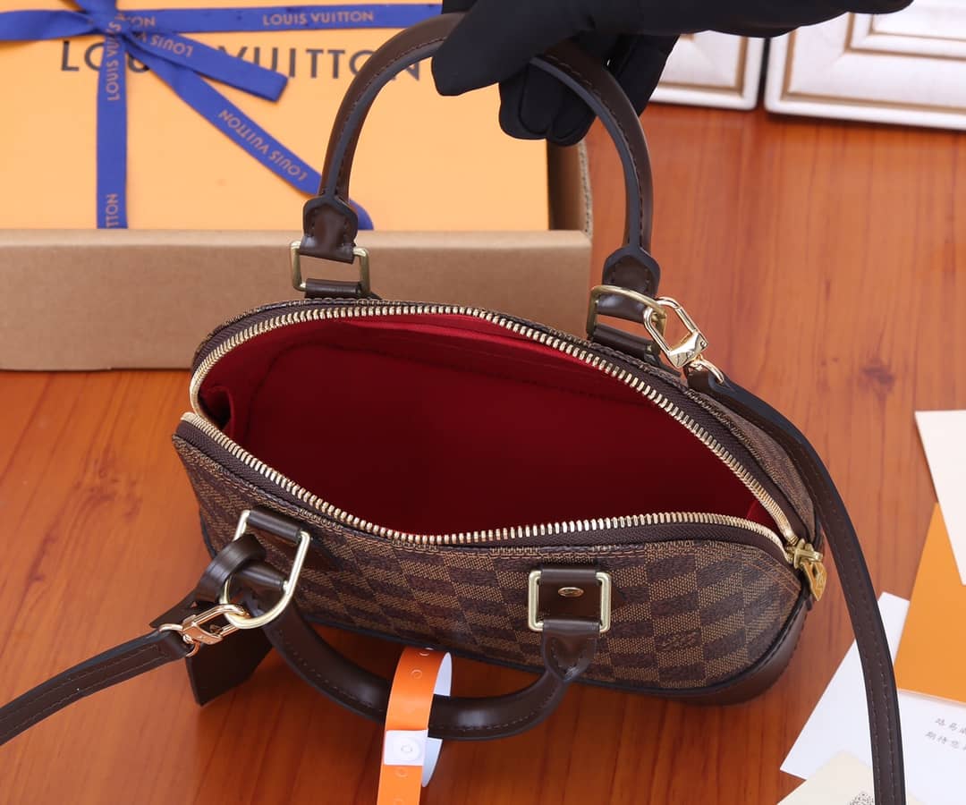 Louis Vuitton Alma BB Damier Ebene Canvas Replica Tote N41221