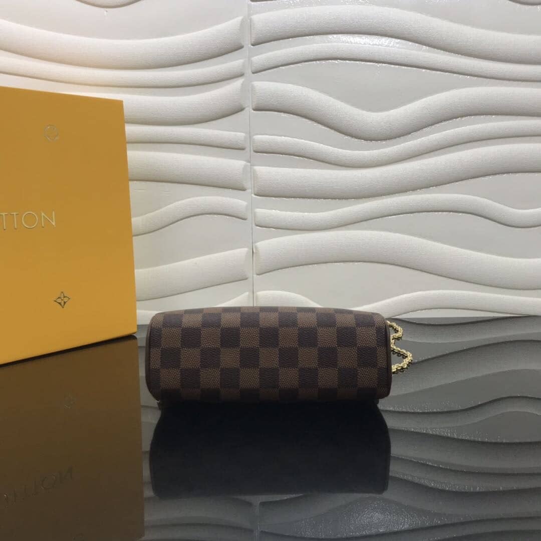 Louis Vuitton Damier Ebene Recital Shoulder Leather Bag Replica