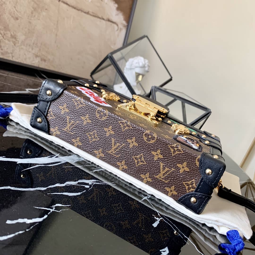 Louis Vuitton Petite Malle Monogram Canvas Replica Bag Brown M40273