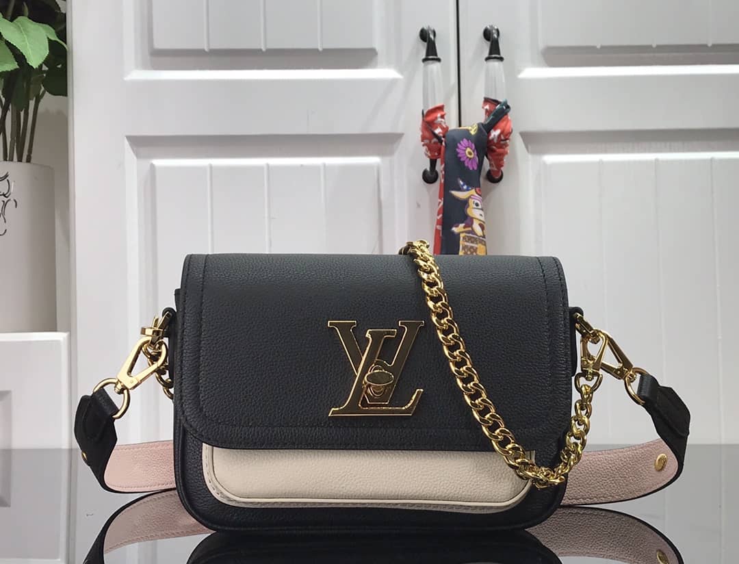 Louis Vuitton Lockme Chain PM Replica Handbag Black M57073