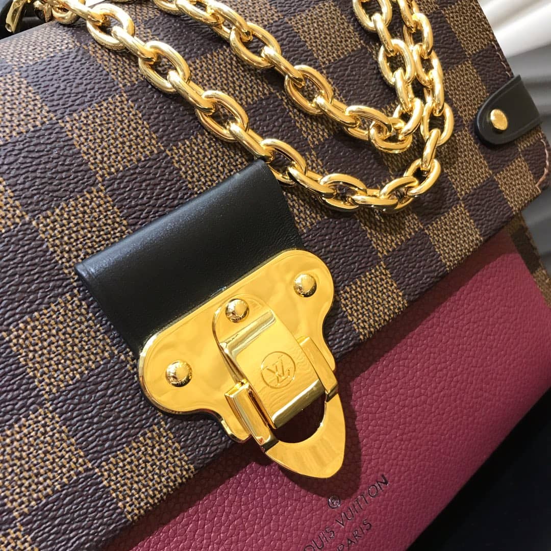 Louis Vuitton Vavin PM Damier Ebene Replica Shoulder Bag Purple N40113