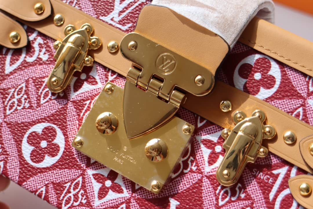 Louis Vuitton Petite Malle Monogram Canvas Replica Bag Red M40273