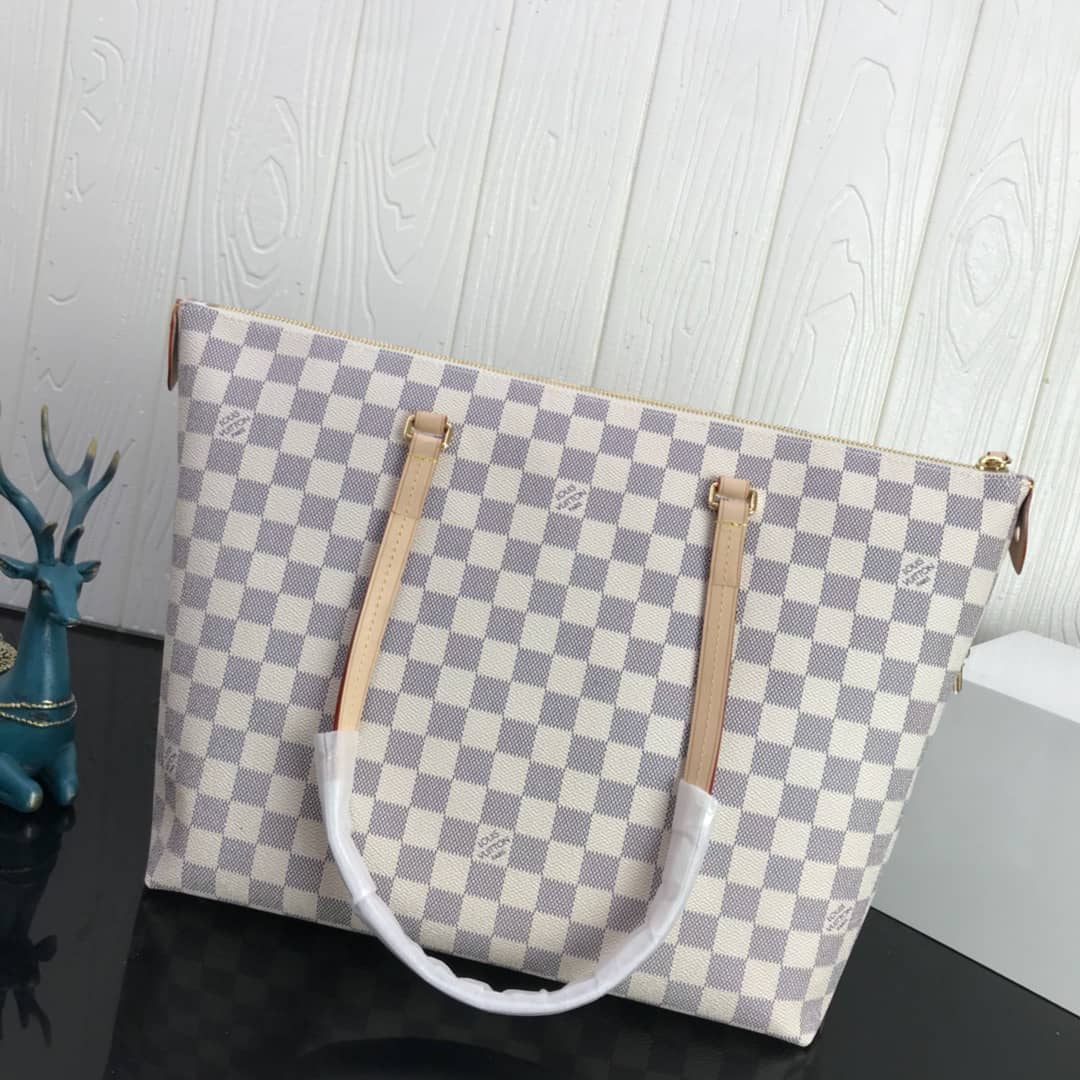 Louis Vuitton Damier Azur Jena MM Semi Tote Replica White M42267