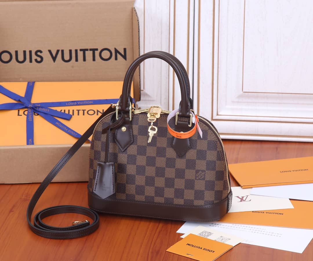 Louis Vuitton Alma BB Damier Ebene Canvas Replica Tote N41221