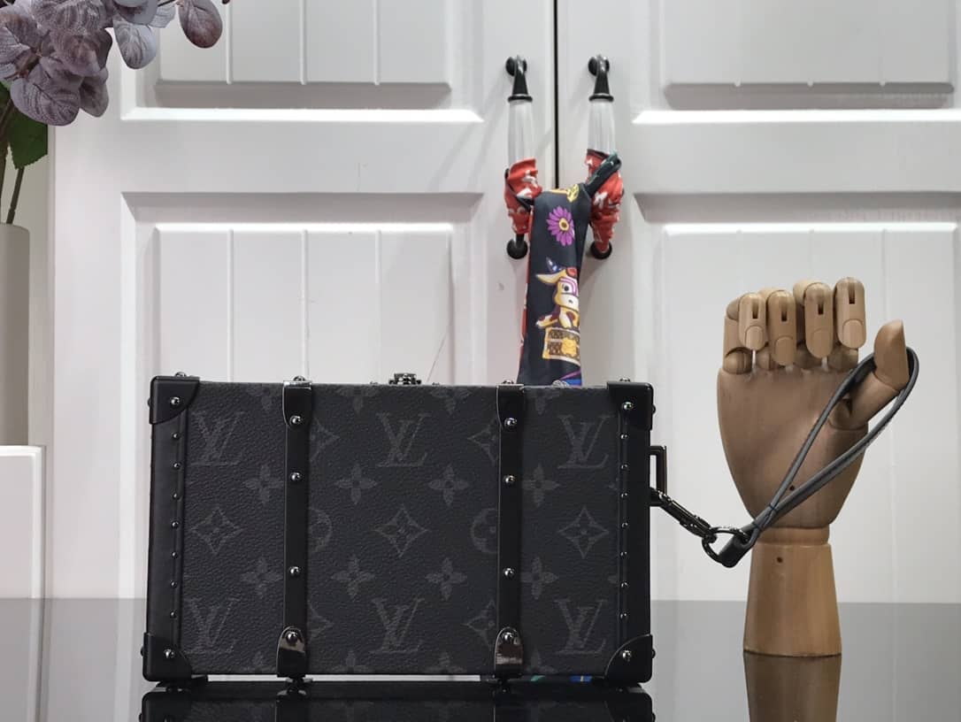 Louis Vuitton Trunk Monogram Eclipse Replica Bag Black M20249