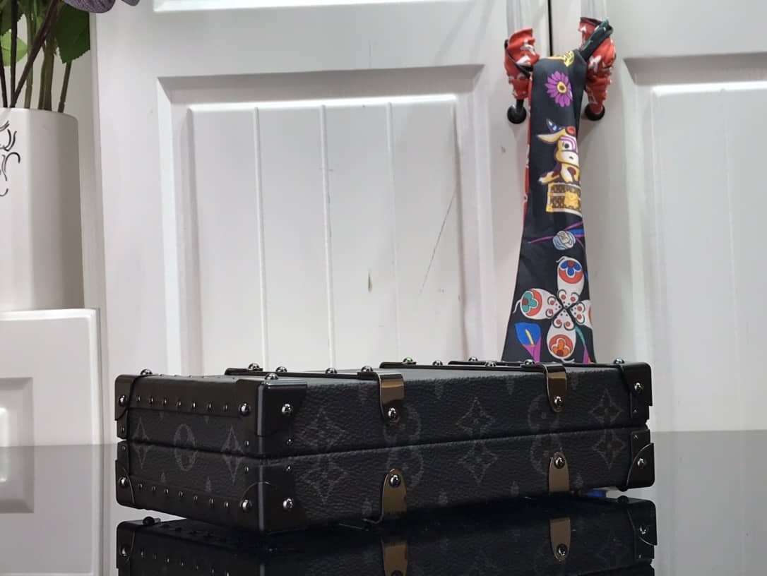 Louis Vuitton Trunk Monogram Eclipse Replica Bag Black M20249