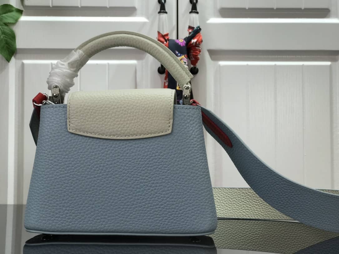 Louis Vuitton Capucines Mini Taurillon Leather Replica Bag Blue M57520