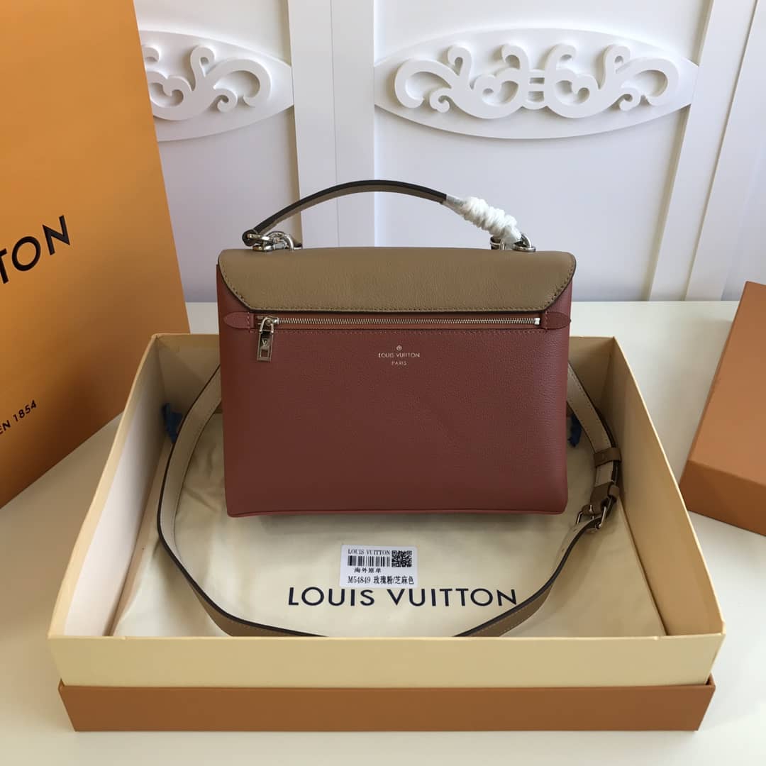 Louis Vuitton MyLockMe 2way Leather Grain Replica Satchel Yellow M54849