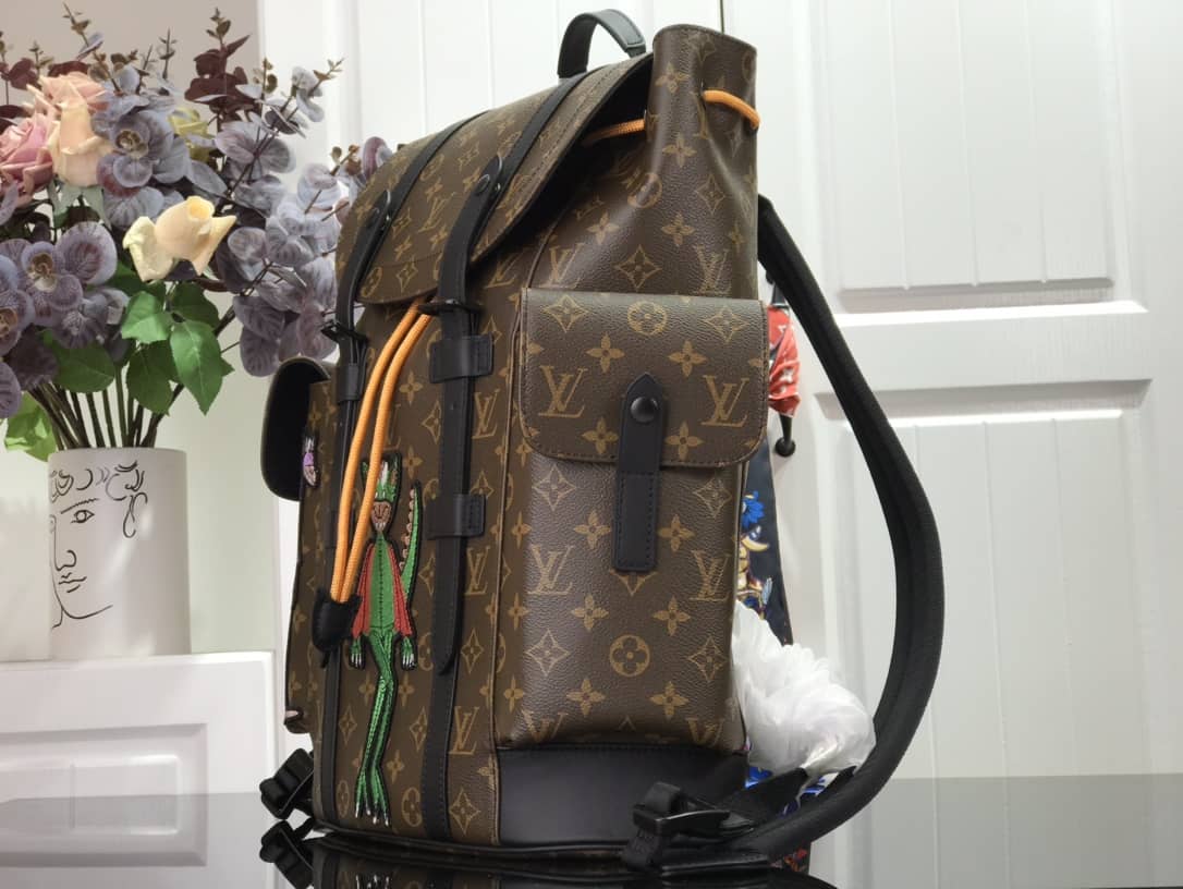 Louis Vuitton Christopher PM Monogram Macassar Canvas Leather Replica Backpack M43735