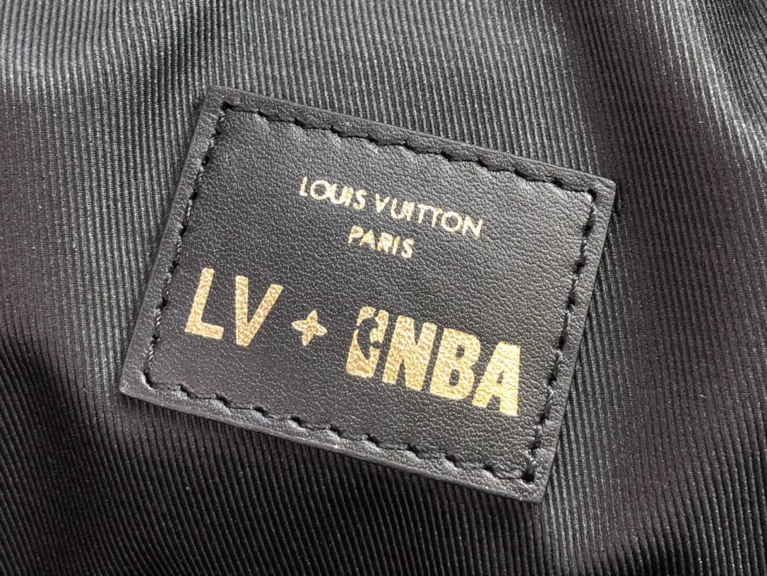 LV Backpack Replica x NBA Basket Grain Leather Monogram Black M57972