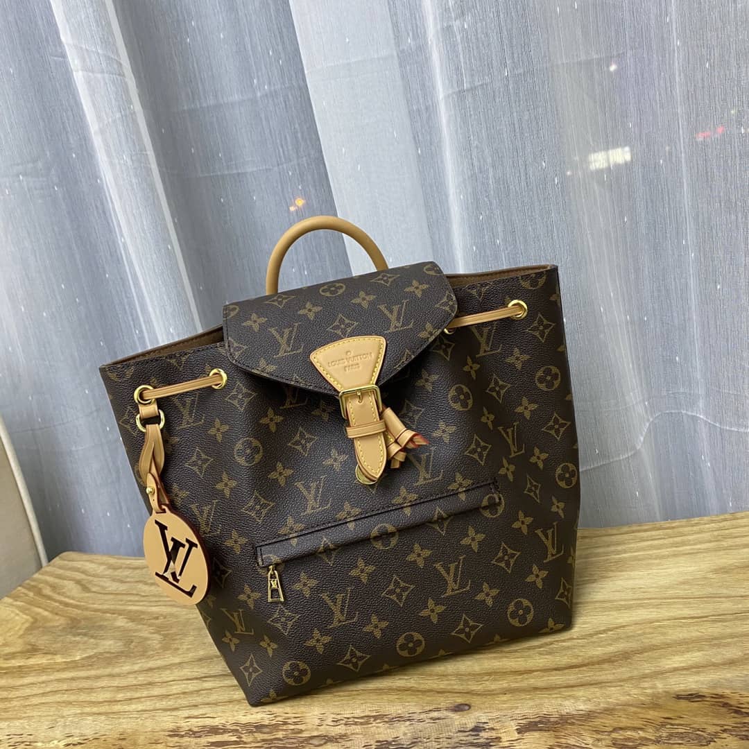 Best Replica Louis Vuitton Monogram Canvas Montsouris BB Replica Bag M45516 Brown(ColaReps)