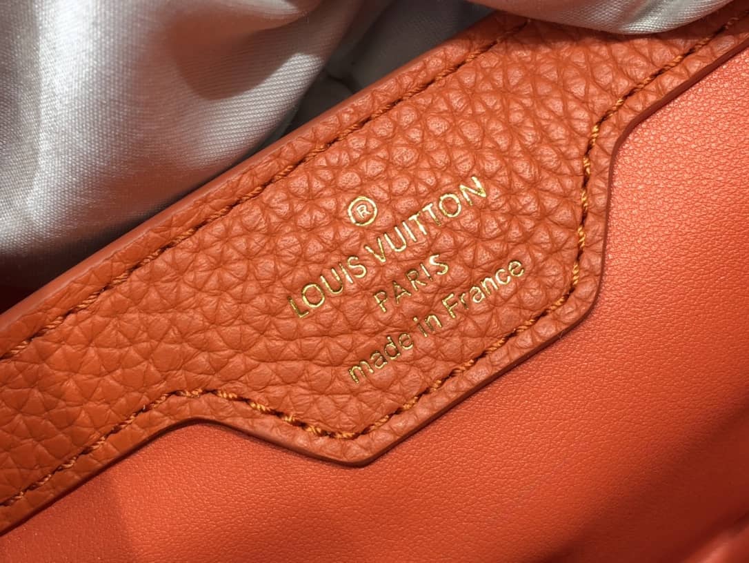 Louis Vuitton Capucines Embroidery Replica Bag Orange M48865