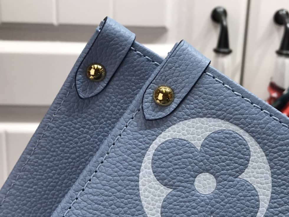 Louis Vuitton OnTheGo Monogram Empreinte MM Blue M45718 Replica Tote