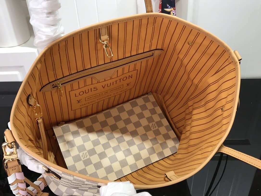 Louis Vuitton Neverfull MM Damier Azur Bag Replica N50047