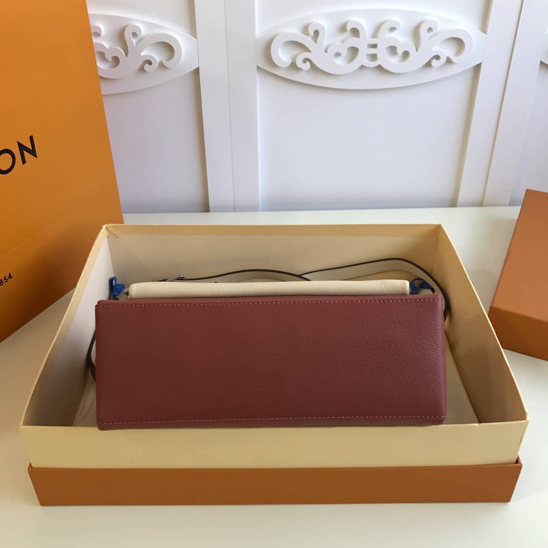 Louis Vuitton MyLockMe 2way Leather Grain Replica Satchel Yellow M54849