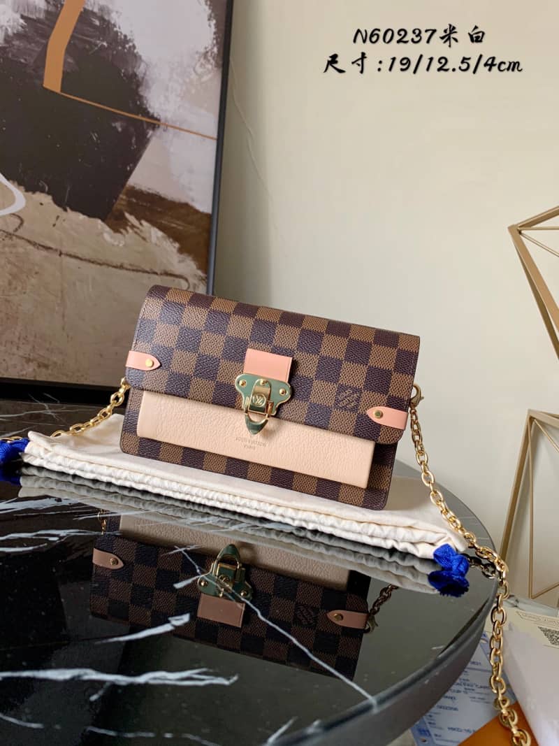 Best Replica Louis Vuitton Vavin Chain Wallet Damier Ebene Replica Bag N60237(ColaReps)