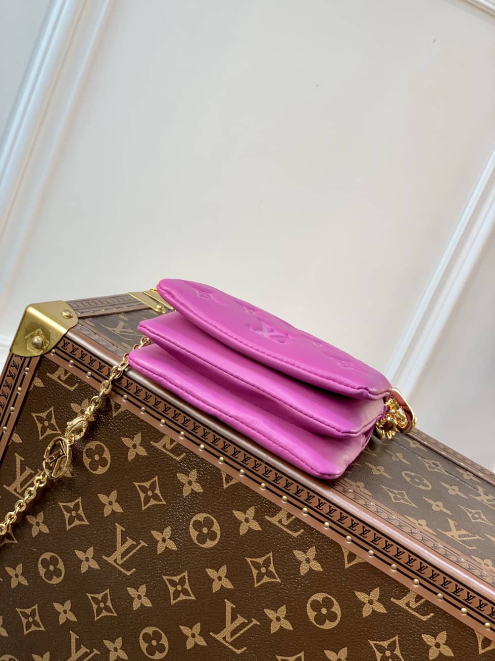 Best Replica Louis Vuitton Beltbag Coussin Cruise 22 Monogram Embossed Orchid M81127 Replica Crossbody Bag(ColaReps)