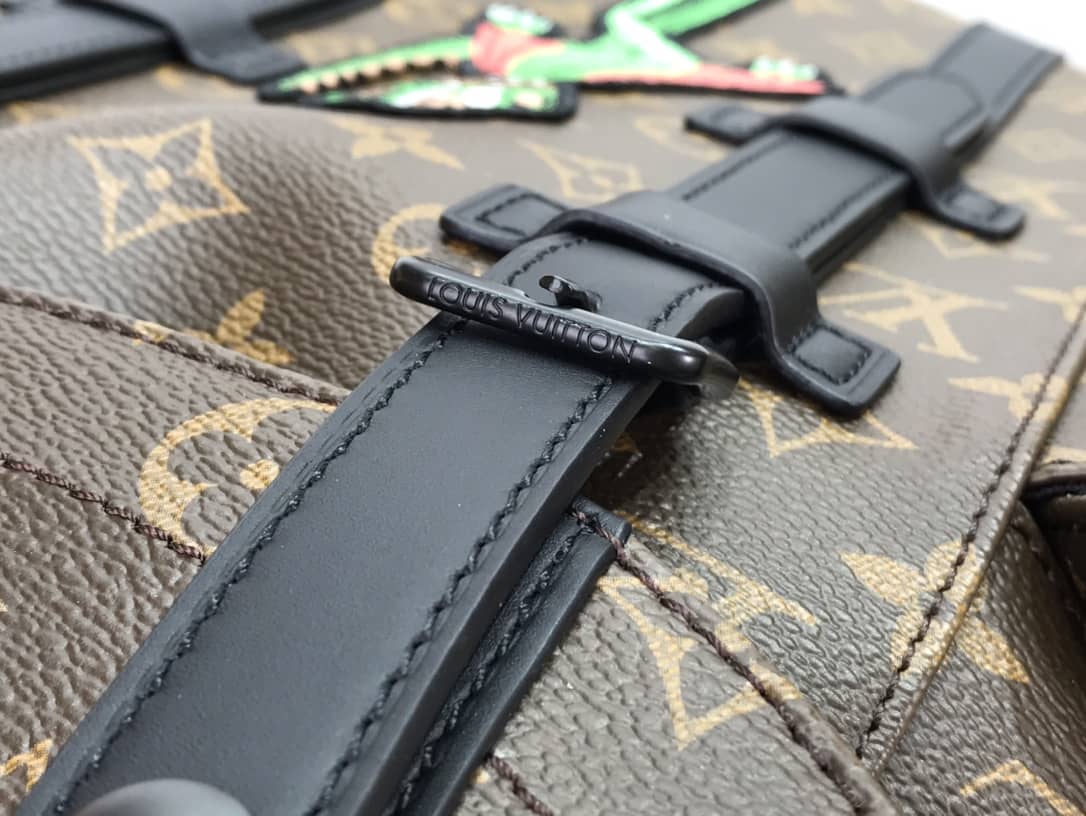 Louis Vuitton Christopher PM Monogram Macassar Canvas Leather Replica Backpack M43735