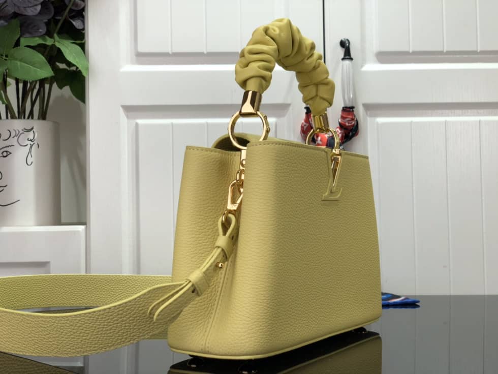 Louis Vuitton Capucines BB Taurillon Leather Bubble Yellow M58694 Replica Shoulder Bag