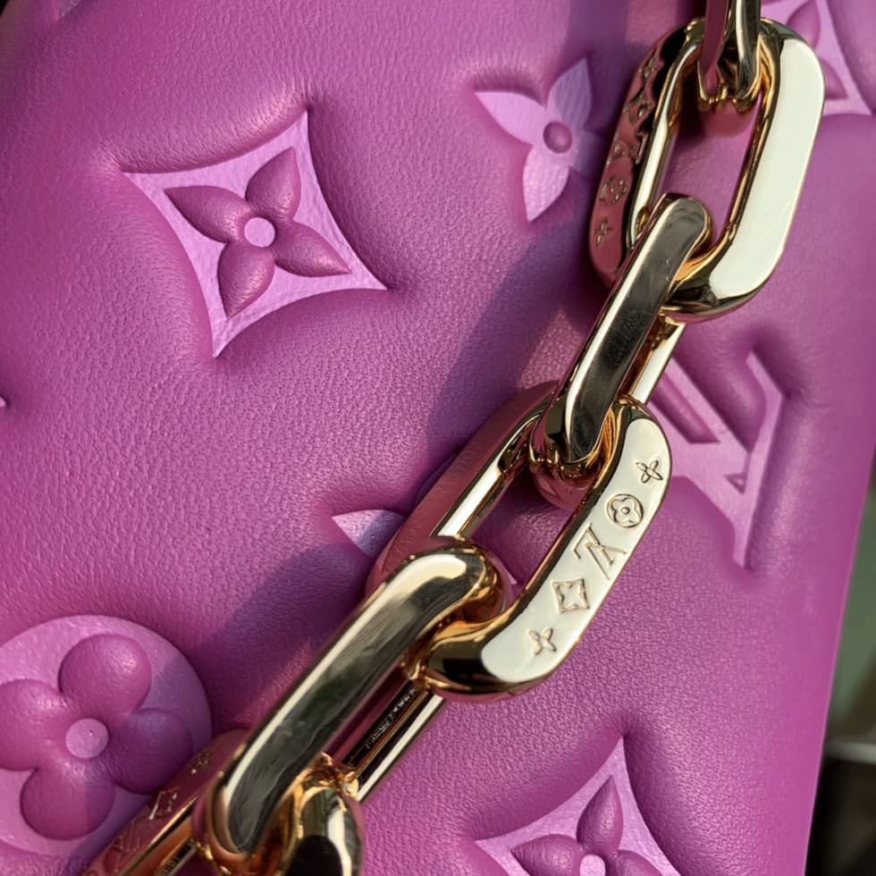 Best Replica Louis Vuitton Beltbag Coussin Cruise 22 Monogram Embossed Orchid M81127 Replica Crossbody Bag(ColaReps)