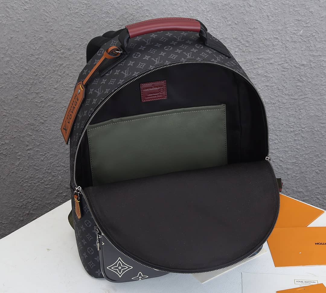 Louis Vuitton Monogram Eclipse Multipocket Black M45455 Replica Backpack