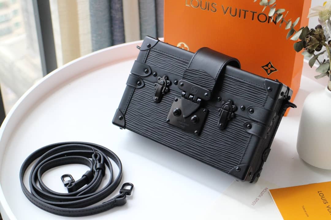 Louis Vuitton Petite Malle Monogram Canvas Replica Bag Black M40273