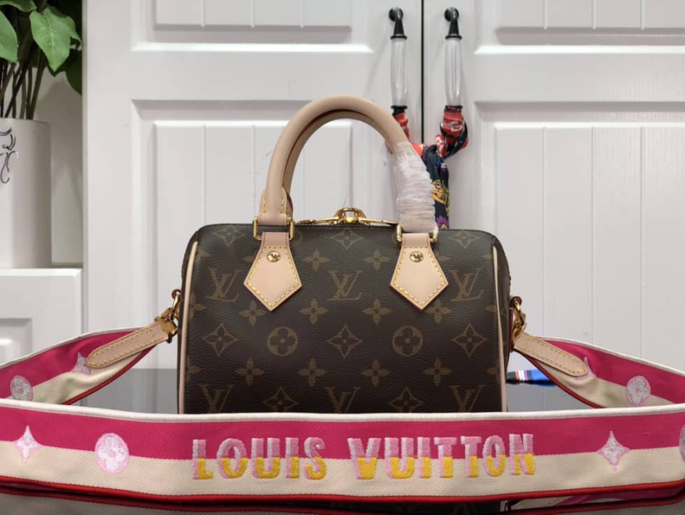 Louis Vuitton Crossbody Dupe Monogram Canvas Speedy 20 Red M45957