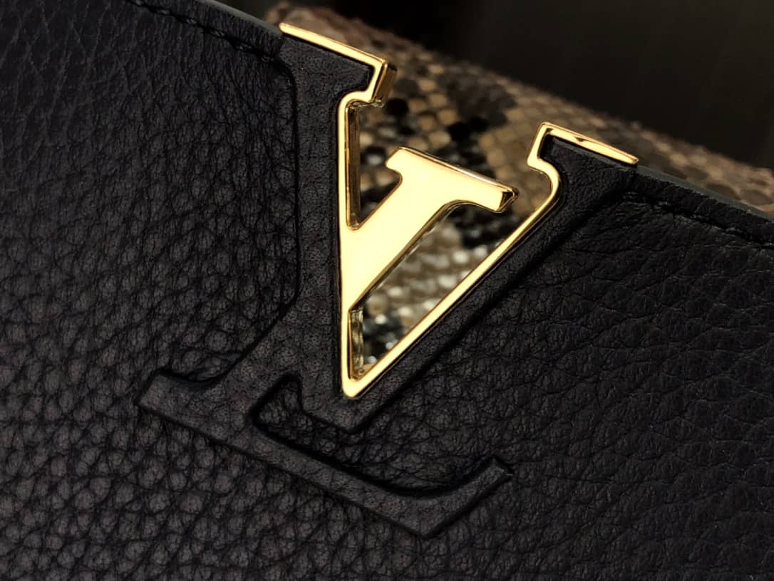 Louis Vuitton Capucines Embroidery Replica Bag Blue M48865