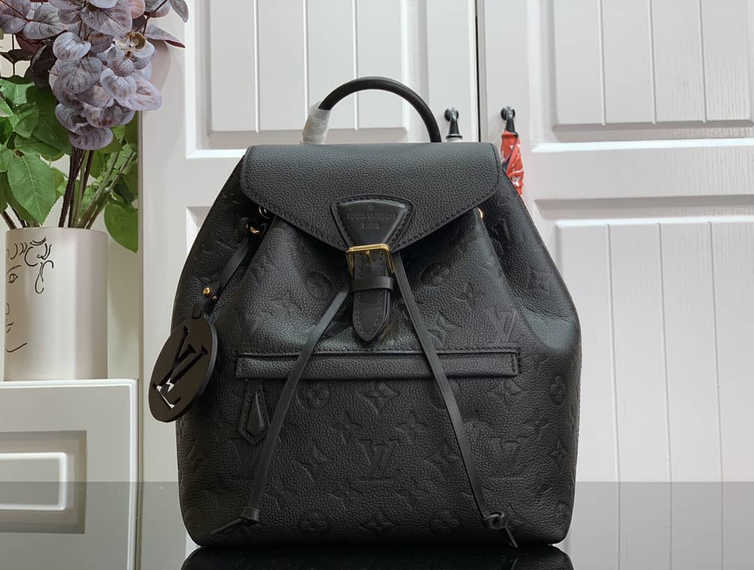 Louis Vuitton Ann Platt Montsouris PM Noir Leather Replica Backpack Black M45205