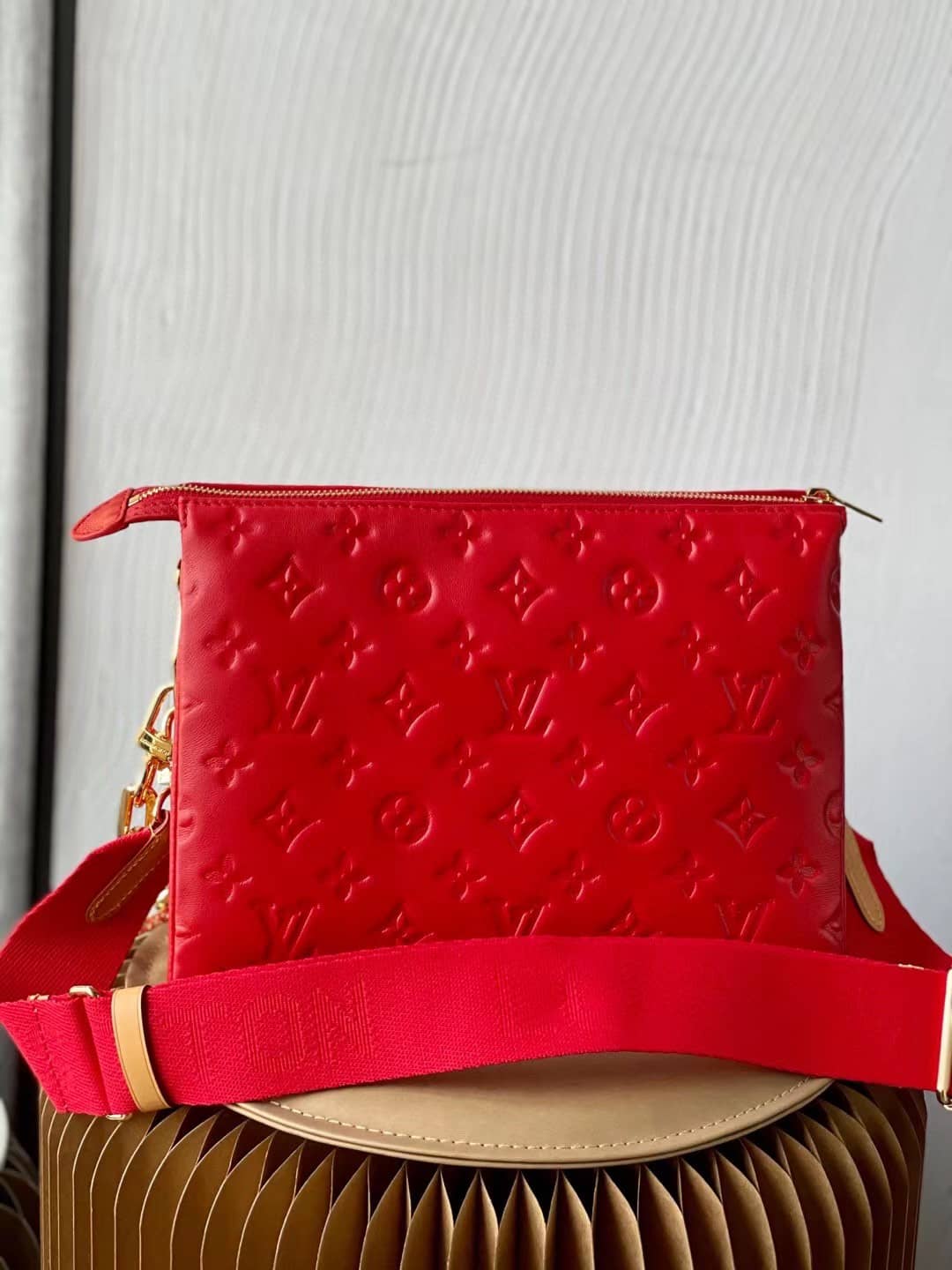 Louis Vuitton Coussin PM Gold Chain Rouge Red M57792 Replica Shoulder Bag