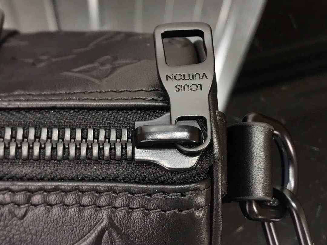 Louis Vuitton Keepall XS Monogram Seal Cowhide Leather Bag Replica Black M57960