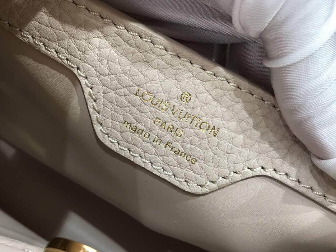 Louis Vuitton Capucines MM 2way Leather Replica Shoulder Bag Apricot M57523