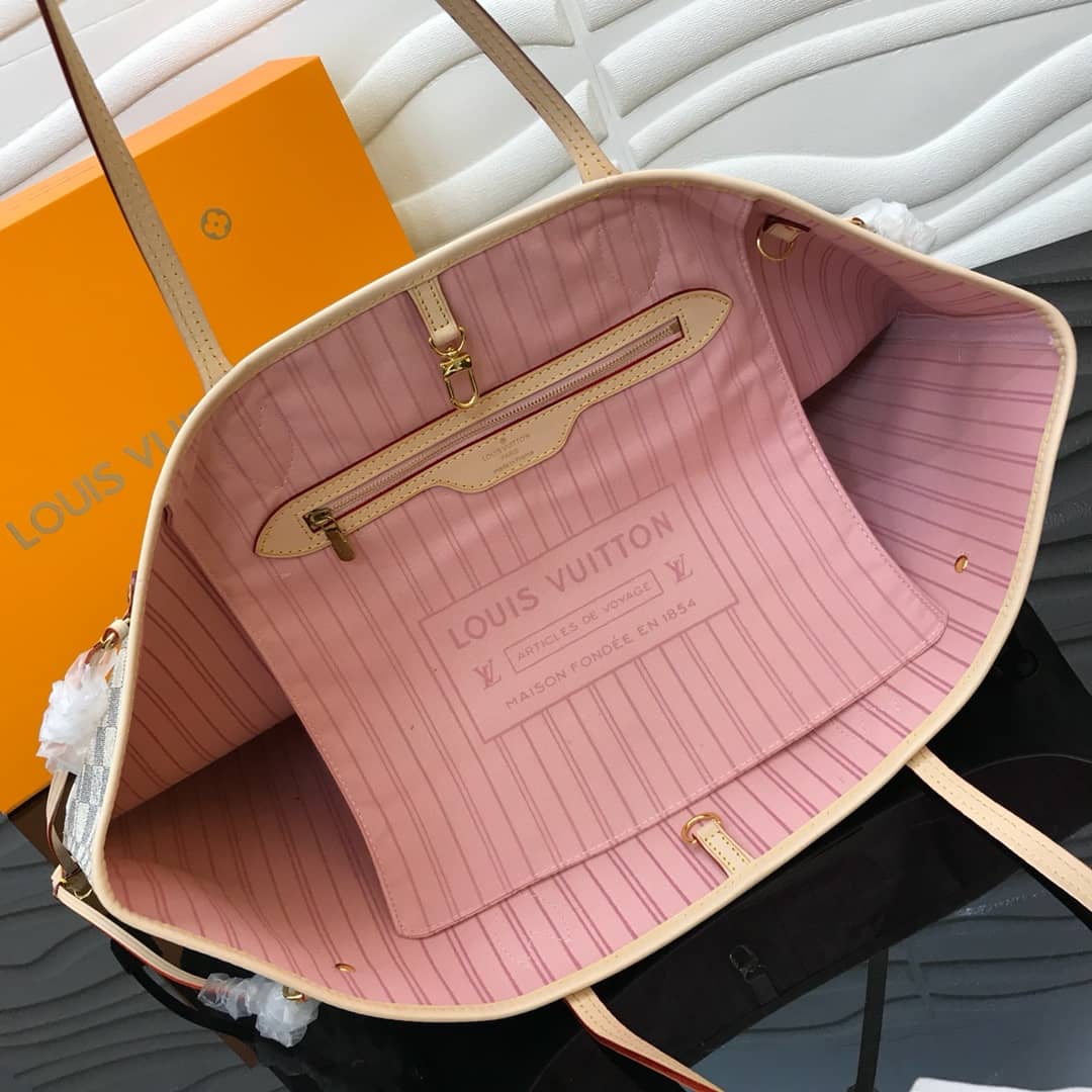 Louis Vuitton Neverfull GM Damier Azur Tote Replica Beige N40990
