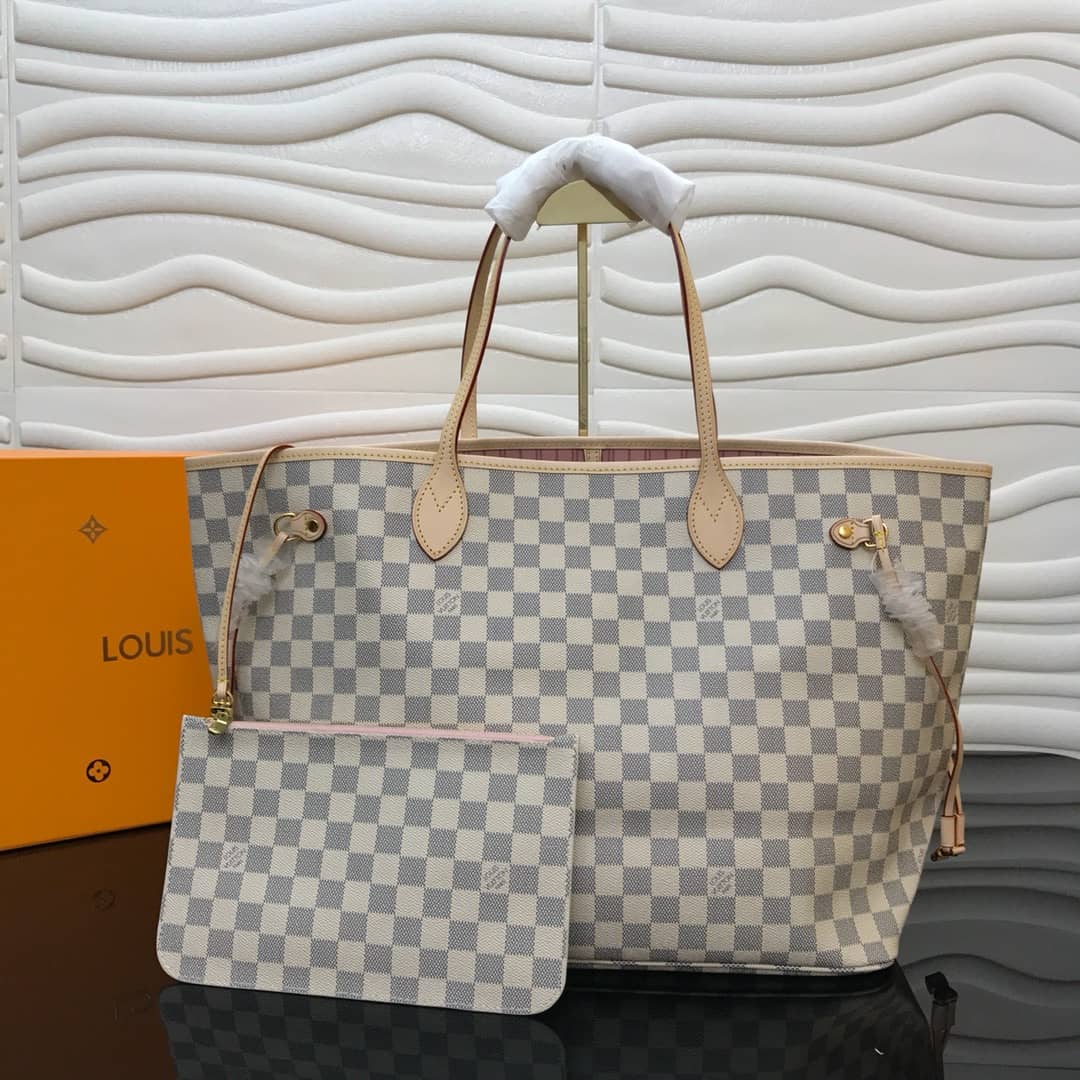 Louis Vuitton Neverfull GM Damier Azur Tote Replica Beige N40990