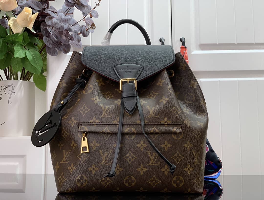 Louis Vuitton Montsouris PM Noir Monogram Replica Backpack M45515