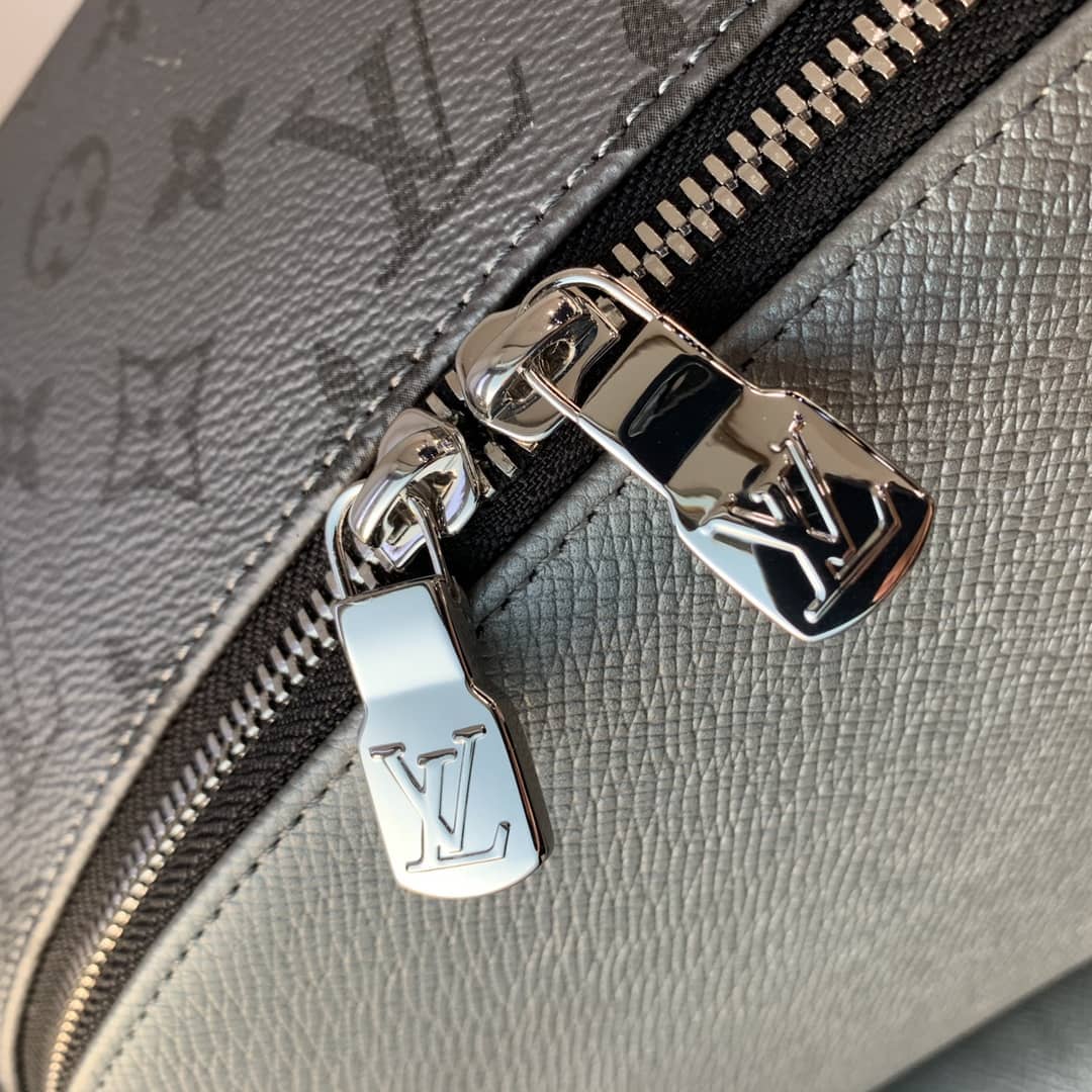 Louis Vuitton Discovery PM Steel Monogram Canvas Taiga Gray M30835 Replica Backpack