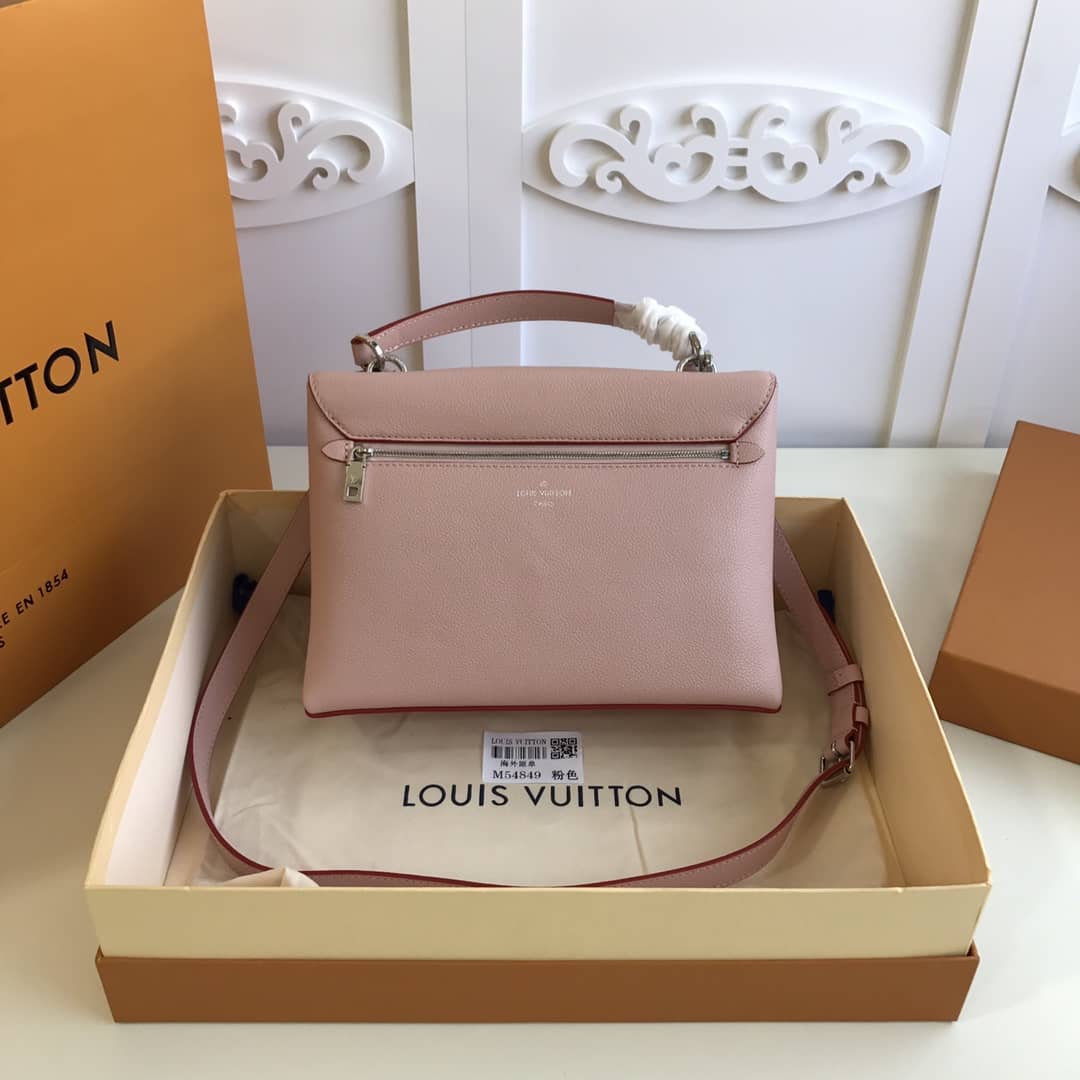 Louis Vuitton MyLockMe 2way Leather Grain Replica Satchel Pink M54849