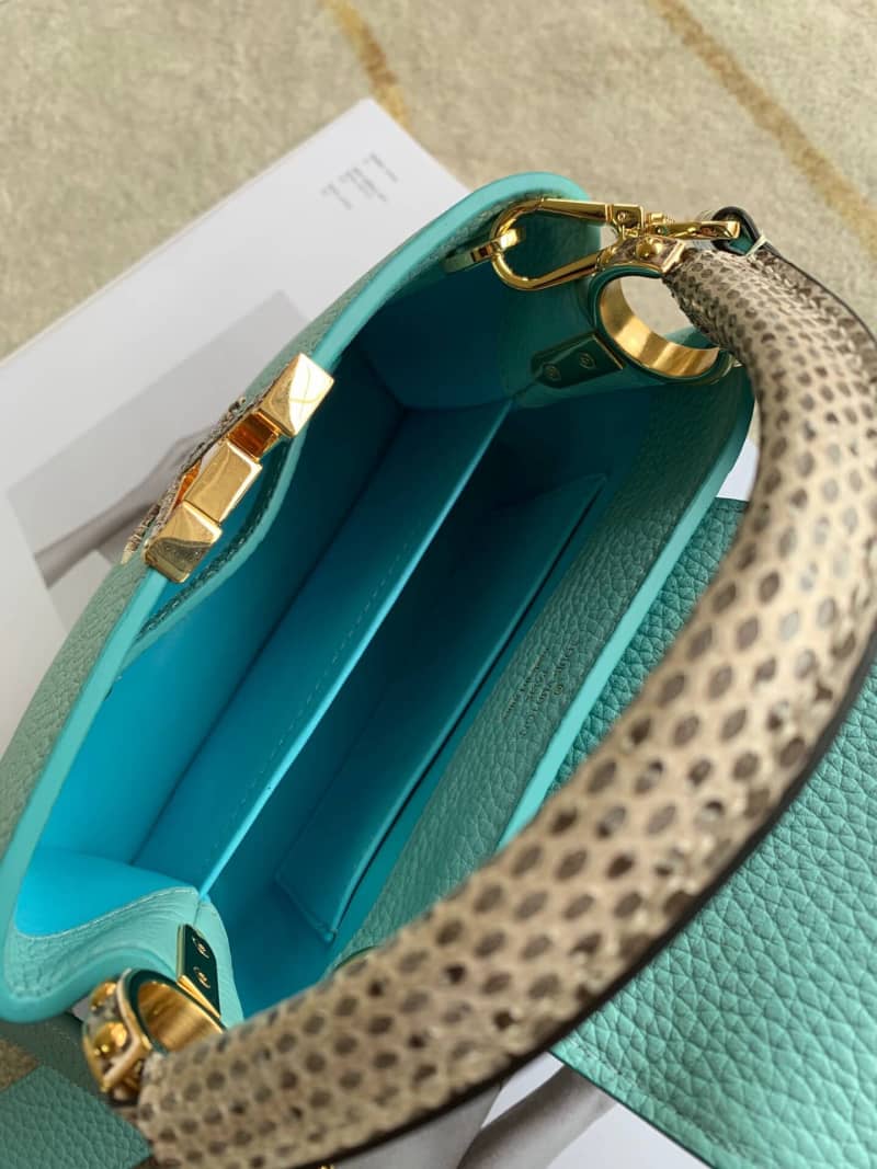 Louis Vuitton Capucines Mini Replica Bag Blue M55921