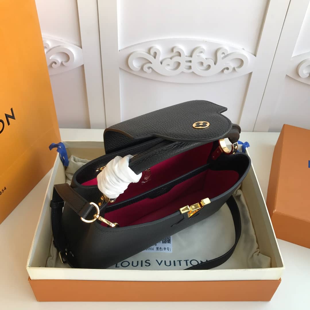 Louis Vuitton Capucines MM Bag Black Replica M48864