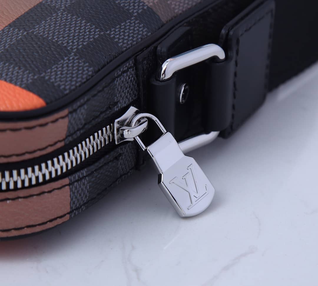 Louis Vuitton Alpha Damier Graphite Giant Messenger Bag Replica Orange N40408