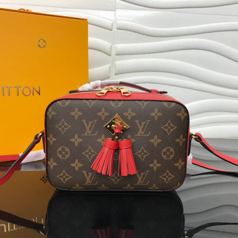 Louis Vuitton Saintonge Monogram Canvas Replica Shoulder Bag Red M43557