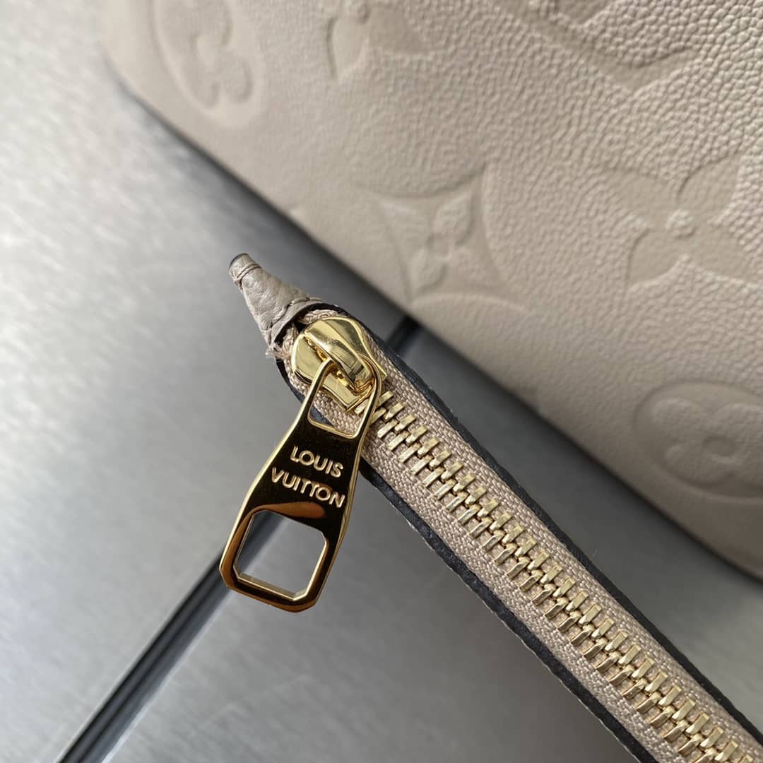 Louis Vuitton Neverfull Dupe MM Monogram Empreinte Leather Bag Replica Gray M45685