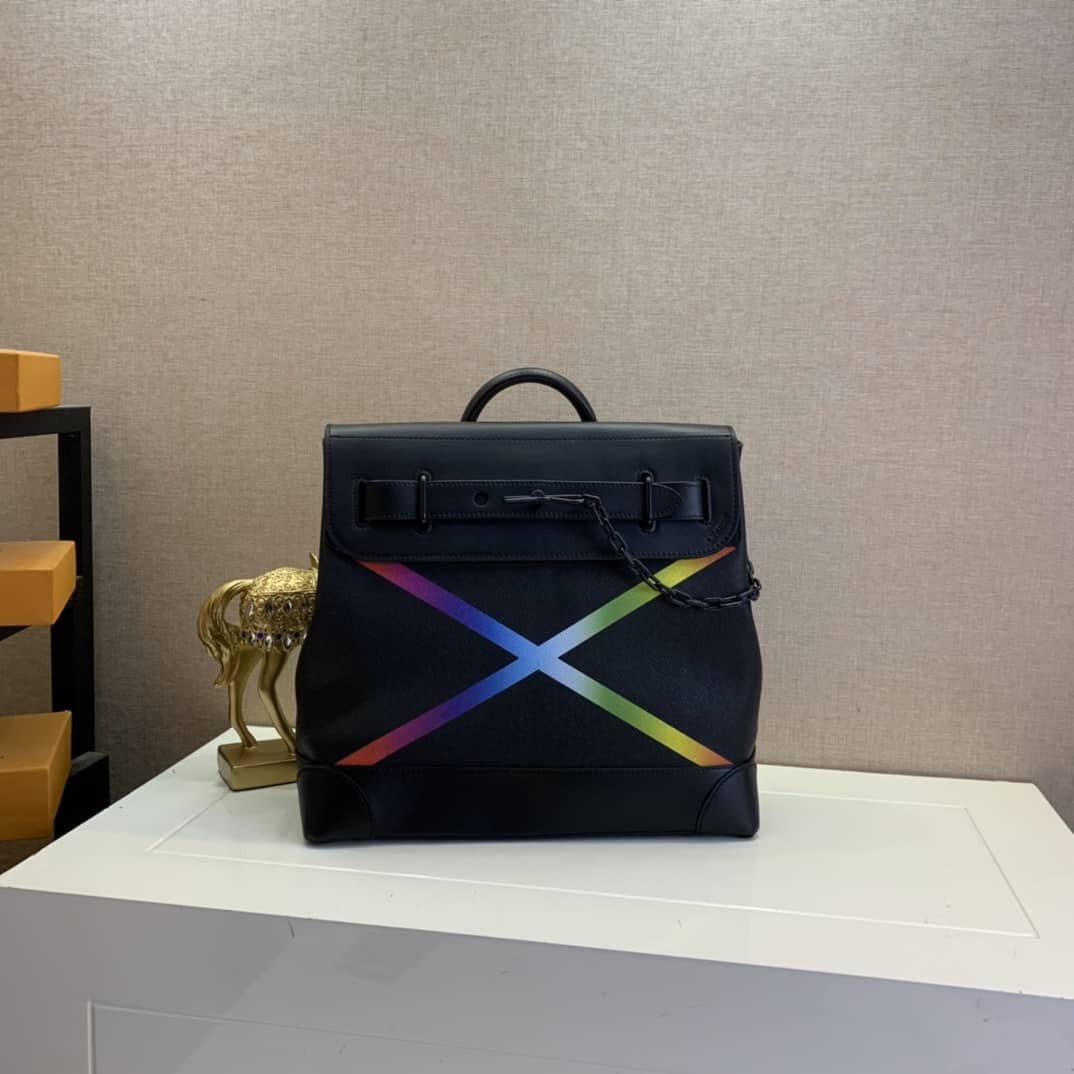 Louis Vuitton Taiga Steamer PM Messenger Bag Replica Rainbow Virgil M30339