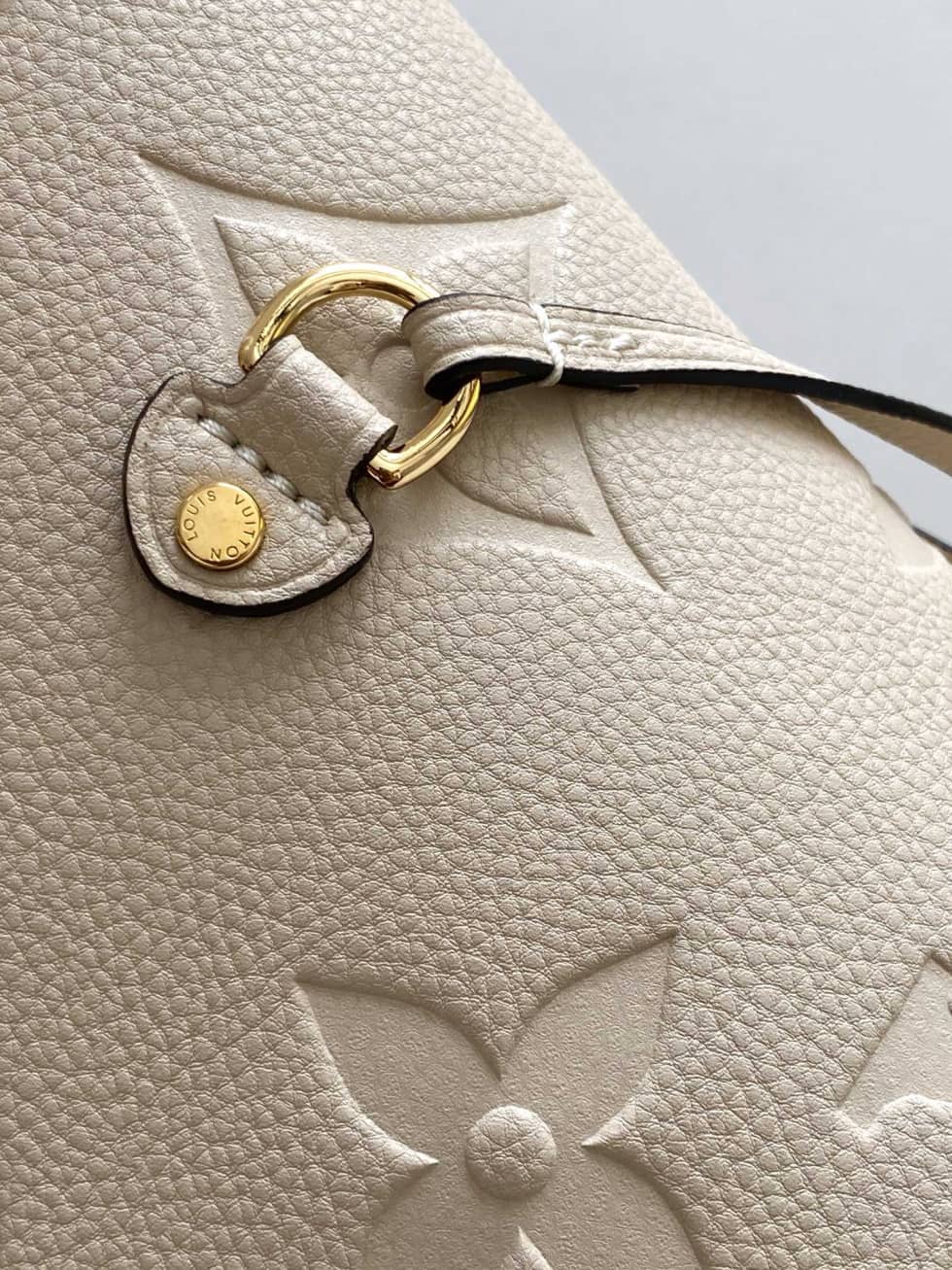 Louis Vuitton Monogram Empreinte Neverfull MM White M45684 Replica Tote