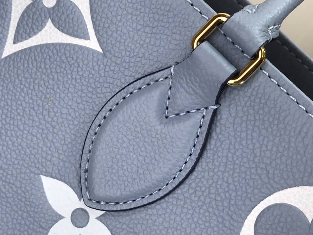 Louis Vuitton On the Go MM Monogram Empreinte Two-way Tote Replica Blue M45717