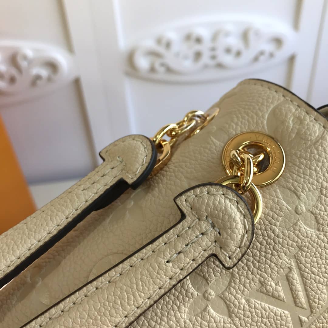 Louis Vuitton Monogram Empreinte Vavin PM Chain Replica Shoulder Bag Cream M44151