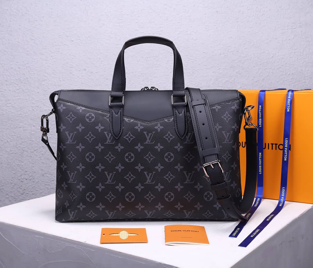 Louis Vuitton Monogram Eclipse Briefcase Explorer Business Bag Replica M40566