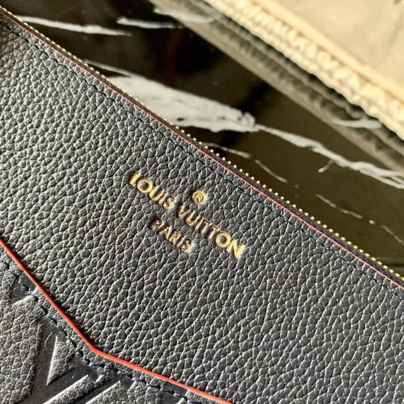 Louis Vuitton Pochette Melanie MM Monogram Empreinte Replica Clutch Blue M68705