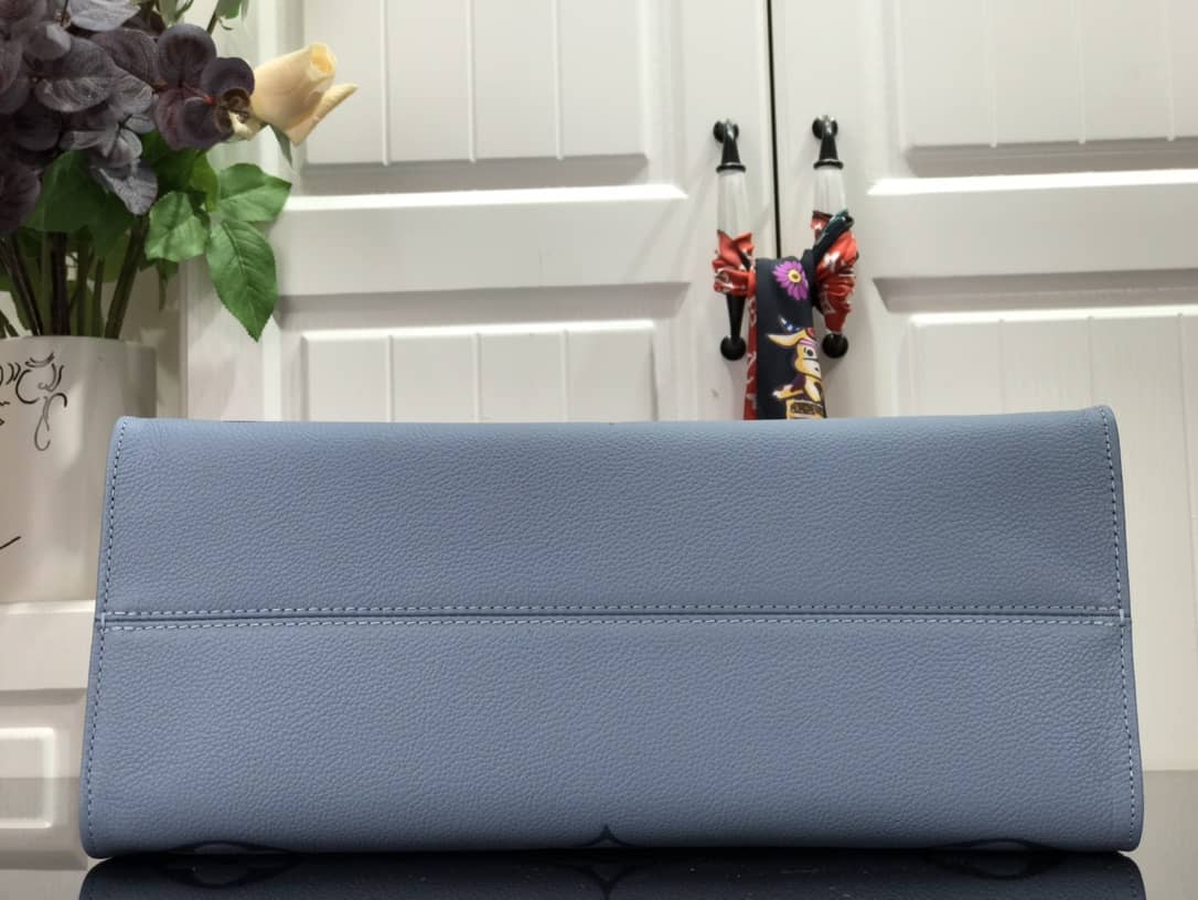 Louis Vuitton On the Go MM Monogram Empreinte Two-way Tote Replica Blue M45717