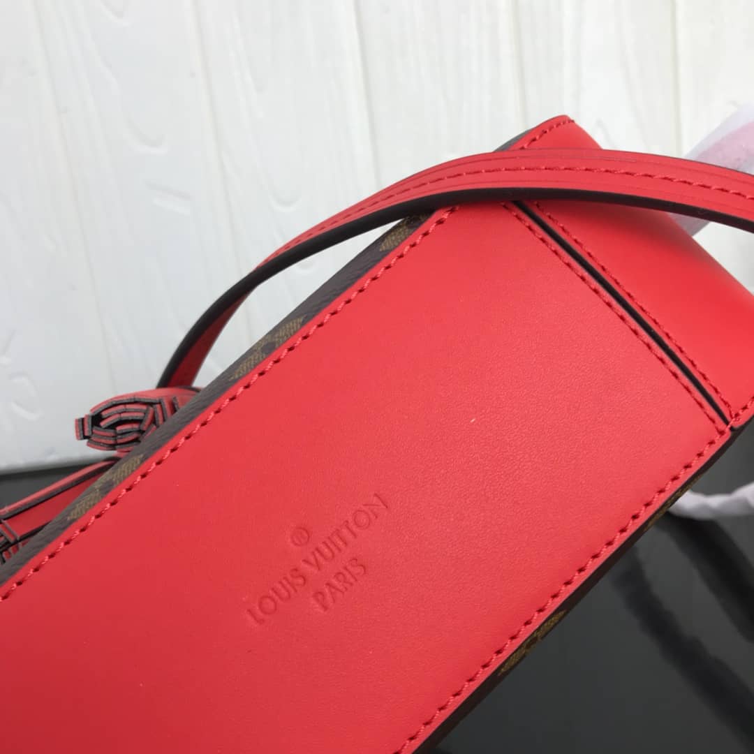 Louis Vuitton Canvas Saintonge Replica Camera Bag Red M43555